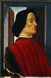 ジュリアーノ・デ・メディチの肖像。