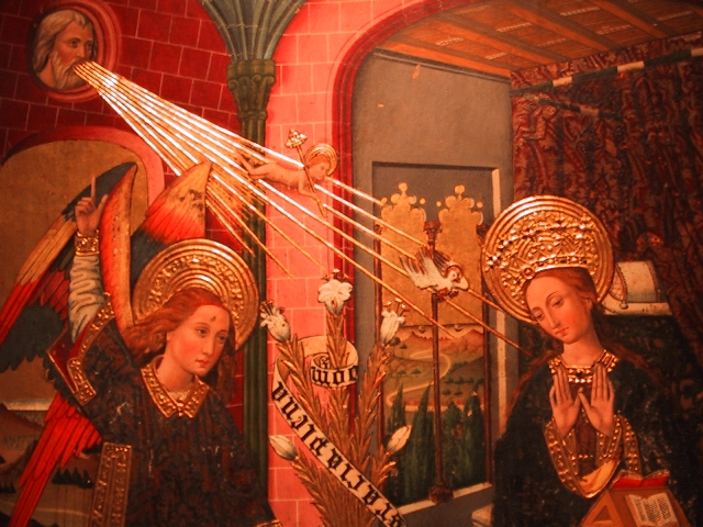 ゴシック様式の祭壇画「受胎告知」