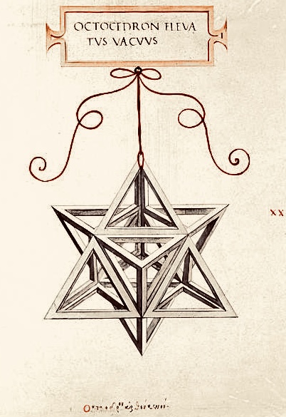 ダ・ヴィンチの描いた八面体のひとつ。